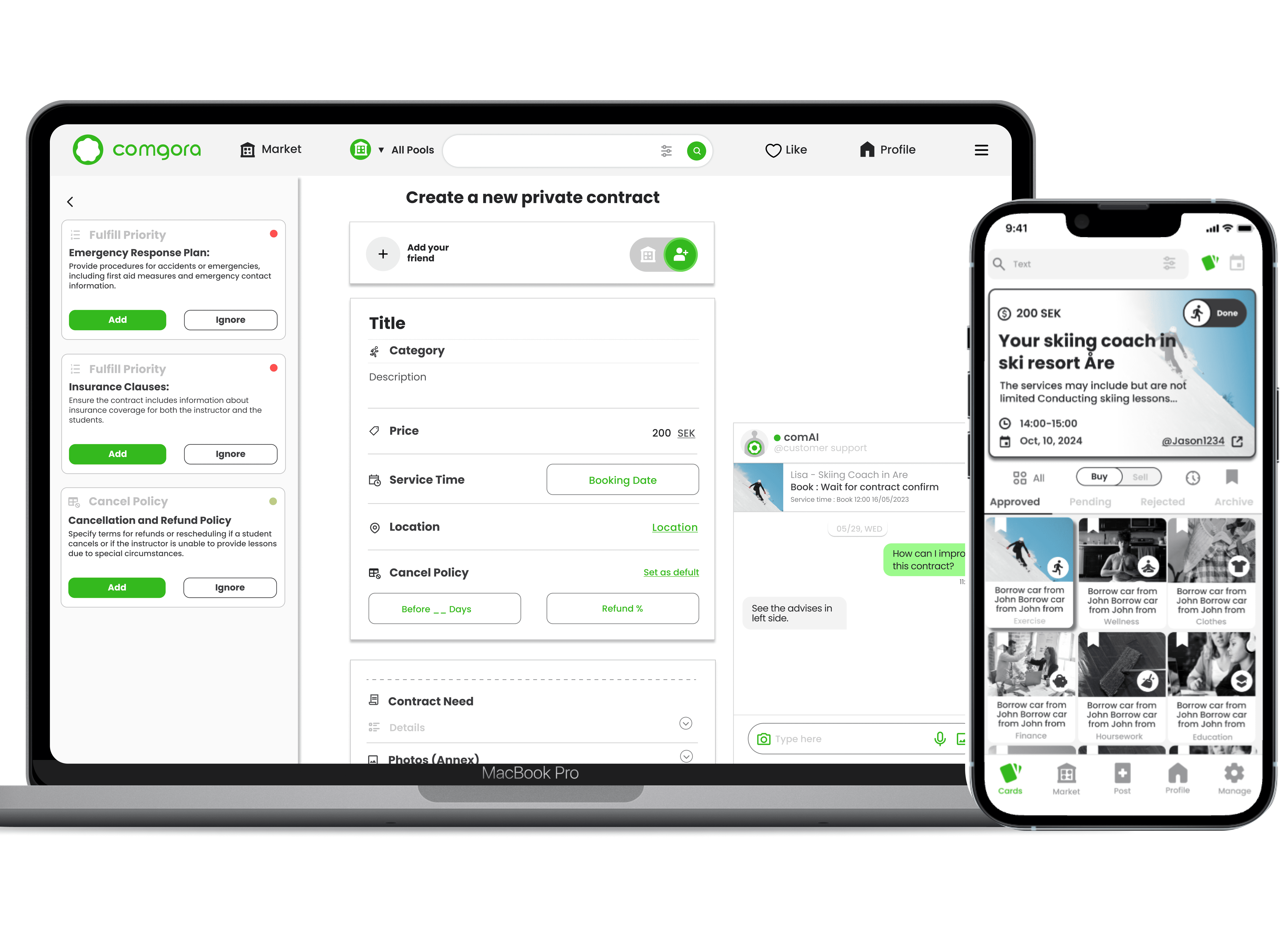 Comgora (PM + UI/UX)